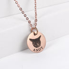 Custom Engraved Pet Photo Necklace