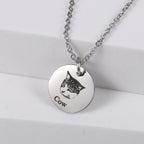 Custom Engraved Pet Photo Necklace