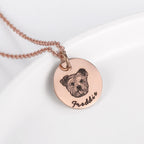 Custom Engraved Pet Photo Necklace