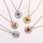 Custom Engraved Pet Photo Necklace