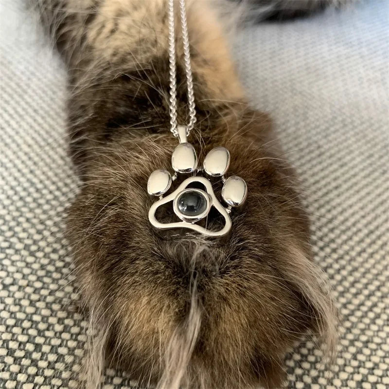 Personalized Paw Photo Necklace