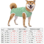 Green Striped Dog Sweater