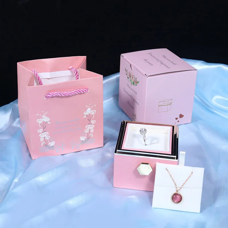 Rose Jewelry Necklace Box