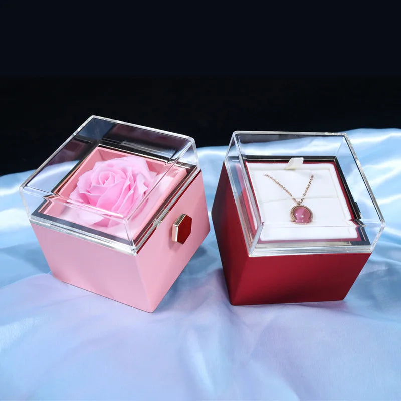 Rose Jewelry Necklace Box