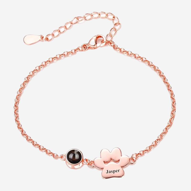 Custom Pet Photo Name Bracelet