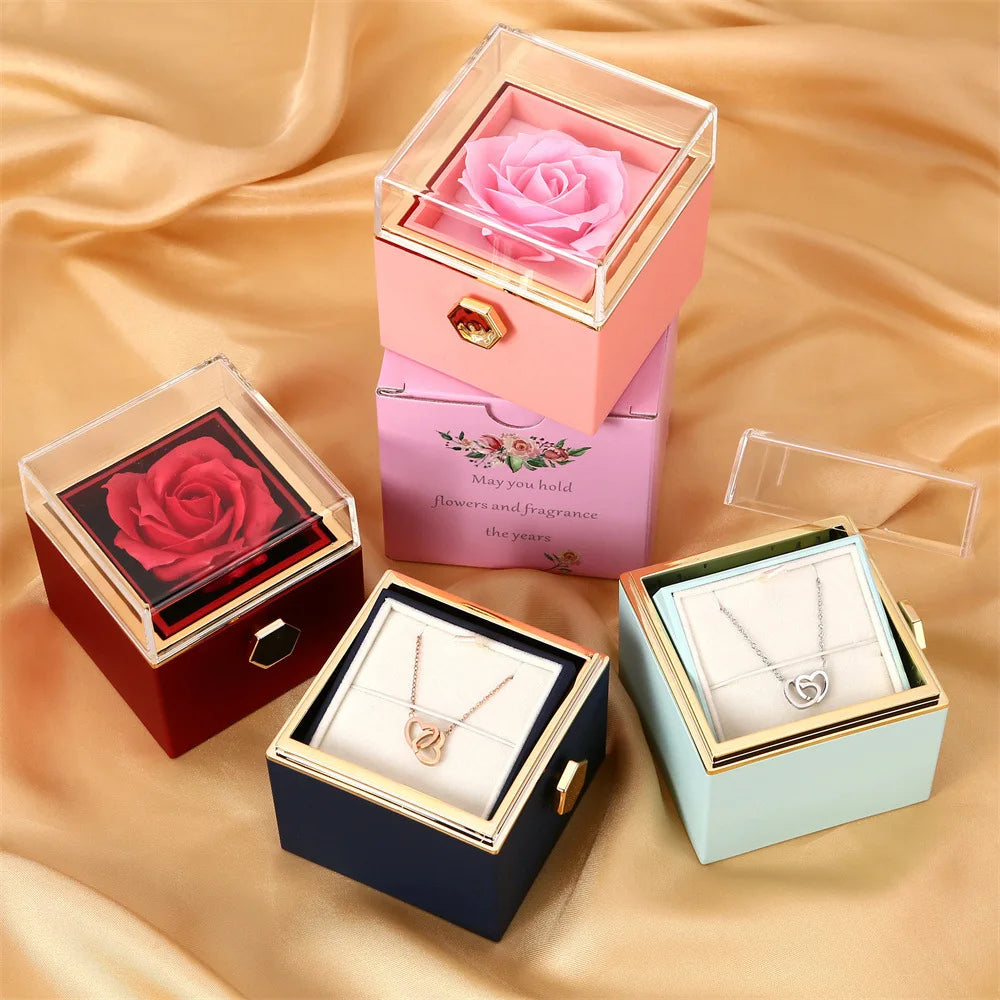 Rose Jewelry Necklace Box