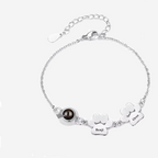 Custom Multiple Paw Pet Photo Bracelet