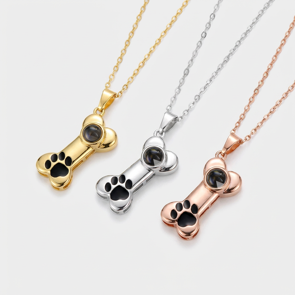 Personalized Bone Photo Necklace